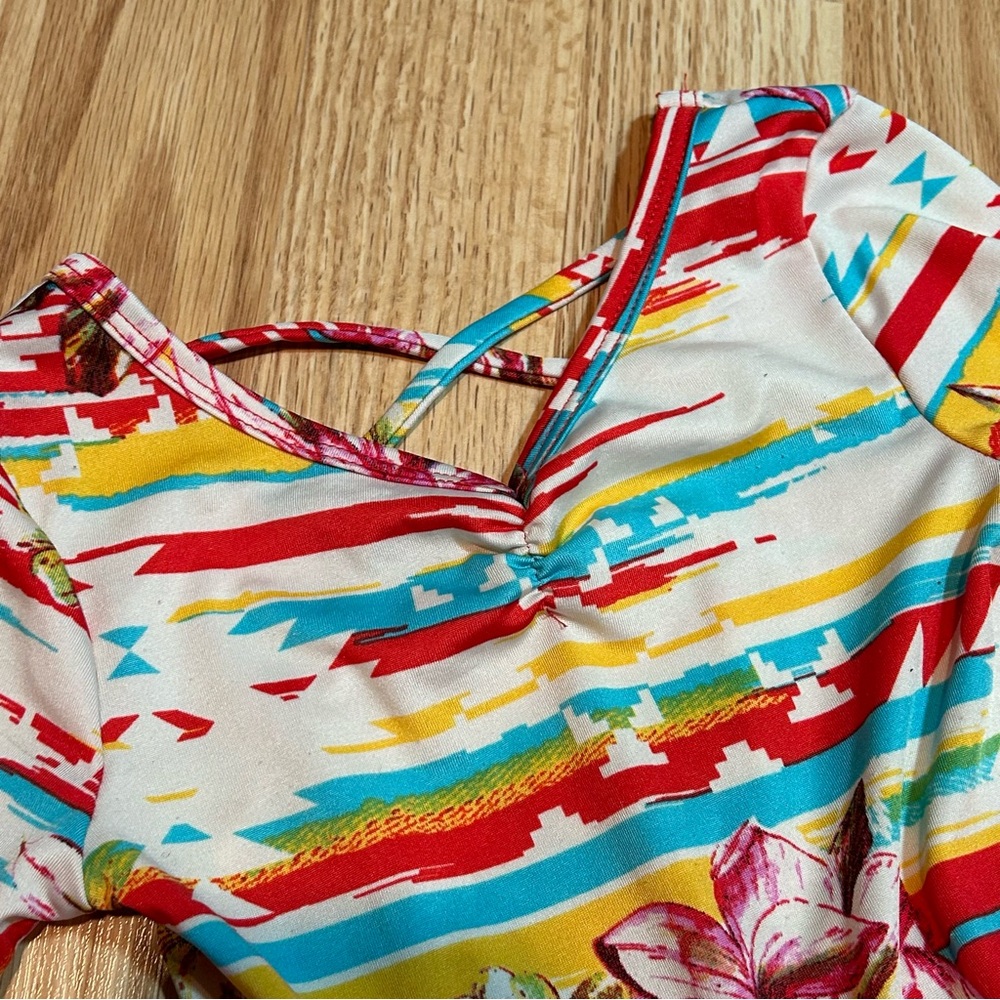 Dot Dot Smile‎ tropical floral dress 2T - Picture 2 of 4
